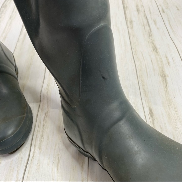 Hunter ORG Gray Tall Gloss Waterproof Rain Boots - Picture 5 of 13